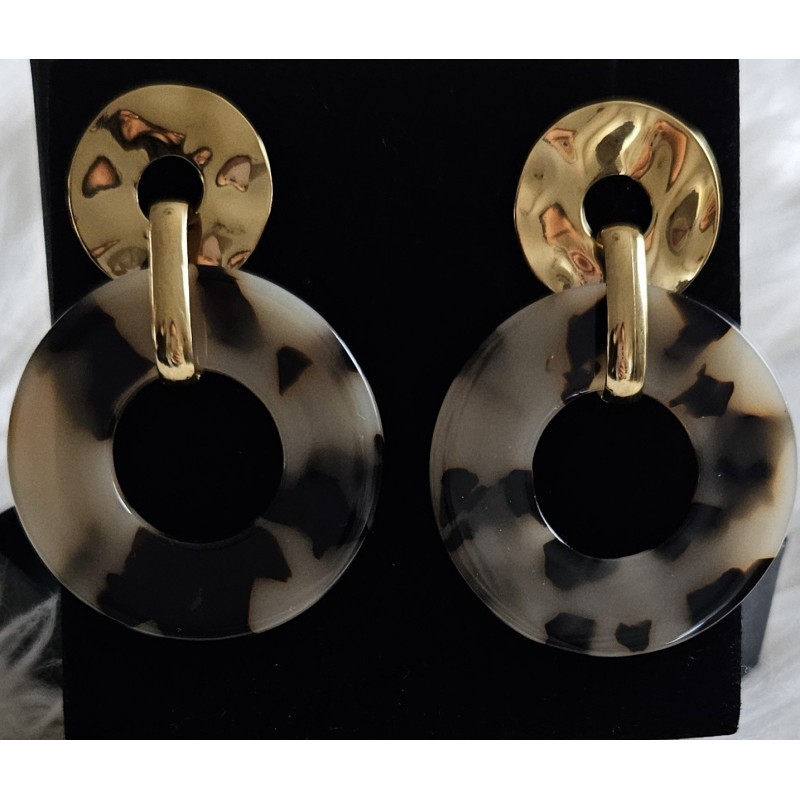 boucles d'oreilles léopard