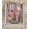Verre rond avec message