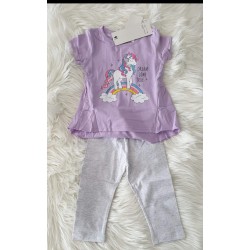 ensemble t-shirt + legging licorne